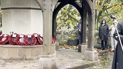 The Mayor of Crediton began the Armistice Day Remembrance at Crediton War Memorial, video Alan Quick IMG_7736