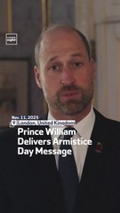 Prince William Delivers Armistice Day Message