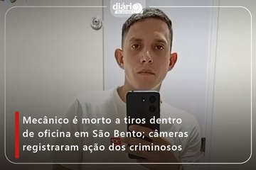 Mecânico é morto a tiros dentro de oficina em São Bento; câmeras registraram ação dos criminosos