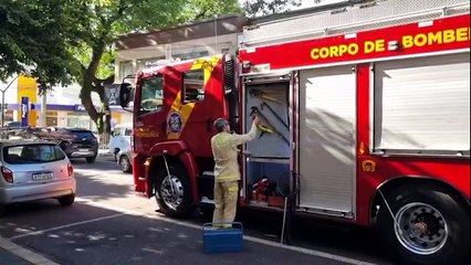Resgate em altura: Bombeiros realizam salvamento em prédio no Centro de Cascavel
