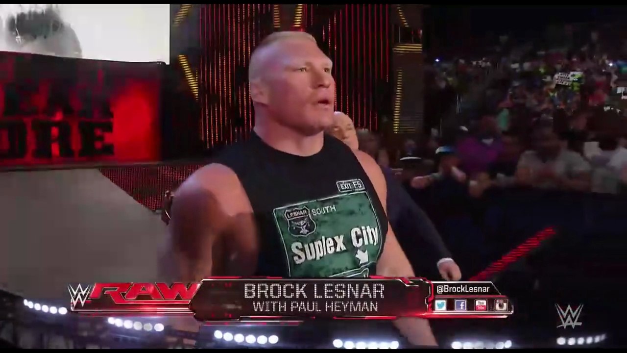 Raw-Jul 13, 2015 great match The monster Brock...