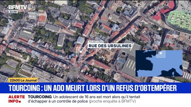 Tourcoing: un adolescent de 16 ans est mort alors qu'il tentait d'échapper à un contrôle de police