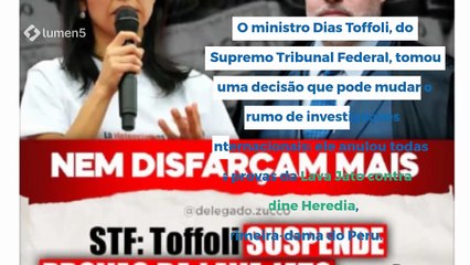Vídeo - Toffoli anula provas da Lava Jato contra Nadine Heredia, ex-primeira-dama do Peru