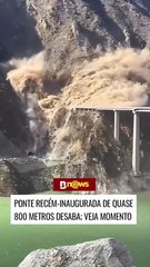 Ponte recém-inaugurada de quase 800 metros desaba; veja momento