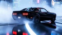 Dodge Challenger Night Drift in Neon City