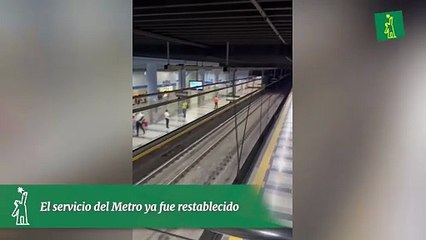 El servicio del Metro ya fue restablecido
