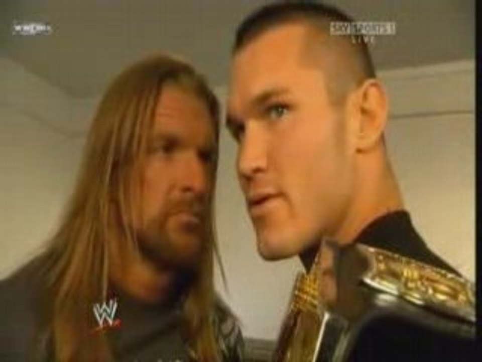 Triple H & Randy Orton Backstage 27/4/08