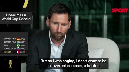 Messi doesn't want to be a 'burden' for Argentina at World Cup