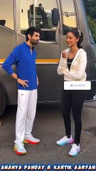 Bollywood Actress Ananya Panday With Kartik Aryan 🥰