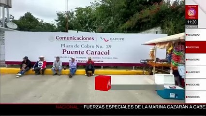 Cañeros bloquean casetas en la carretera federal 175 desde la mañana