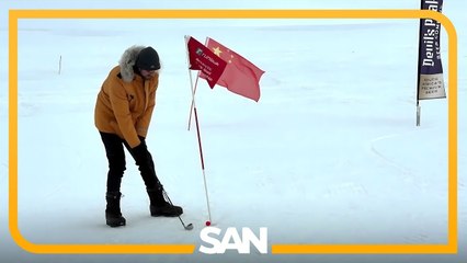 Golfers endure frigid temperatures in Antarctic Clock Championship 2025