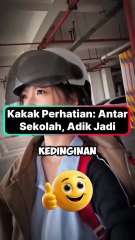 KAKAK PERHATIAN ANTAR ADIK SEKOLAH,ADIK JADI SUKSES