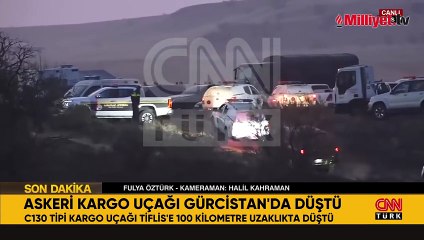 Türk Hava Kuvvetleri’ne ait C-130 kargo uçağı Gürcistan'da düştü!