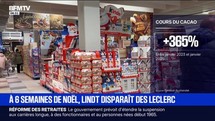 Faute d'accord commercial, les chocolats de Noël Lindt sont absents des rayons Leclerc à six semaines de Noël