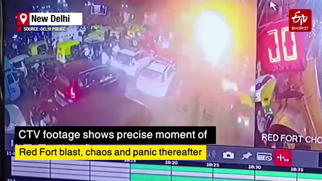 Delhi Car Blast: CCTV Footage Shows Precise Moment Of Explosion Near Red Fort