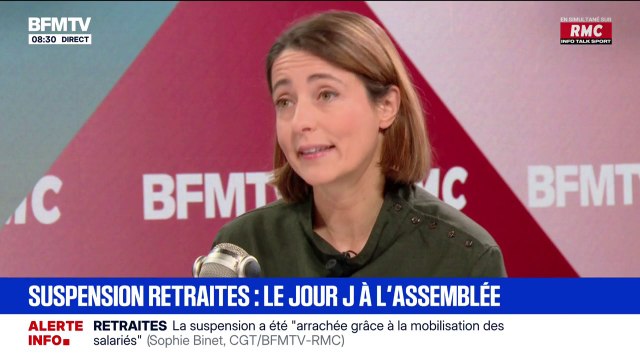 Suspension de la réforme des retraites: C'est une brèche dans un totem du macronisme , affirme Sophie Binet
