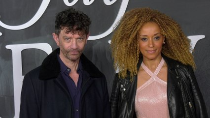 James Frain and Iliona Blanc attend the red carpet premiere of Netflix's "Jay Kelly" in Los Angeles