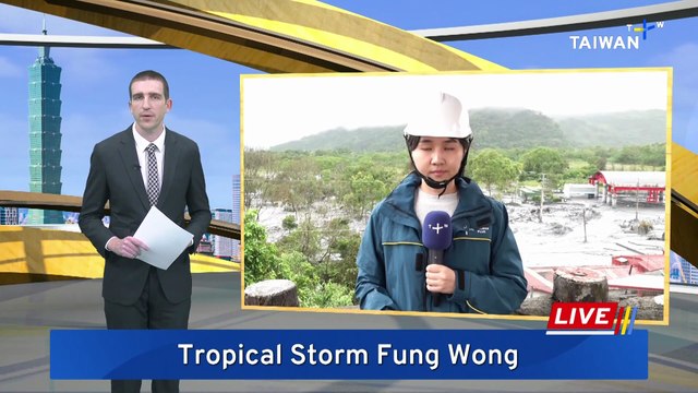 Eastern Taiwan Village Inundated as Tropical Storm Fung Wong Approaches