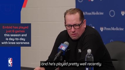 Nurse gives update on injured Sixers stars Embiid and George