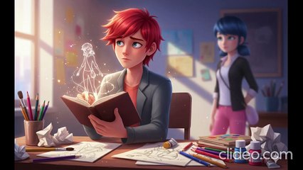 Miraculous ladybug nathaniel cantandole a marinette Dibujo lo que no puedo decir