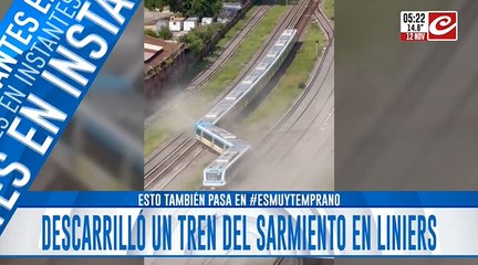 Tren del Ferrocarril Sarmiento descarrila y deja a varias personas heridas