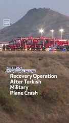 Recovery Operation After Turkish Military Plane Crash