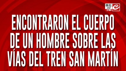 Encontraron un hombre muerto sobre las vías del Tren San Martín