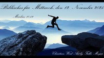 Biblisches für Mittwoch, den 12. November 2025, zu Markus 10,49