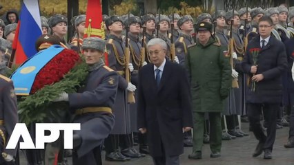 Moscow: Kazakh's Tokayev Honors WWII Heroes at Tomb of the Unknown Soldier, Talks With Putin Next