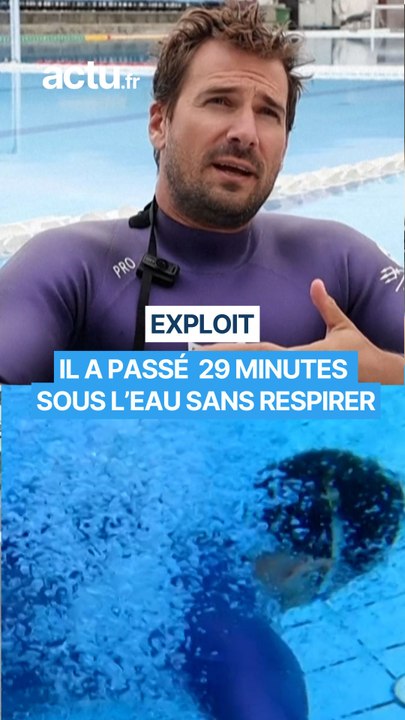 Exploit : il a passé 29 minutes sous l'eau sans respirer