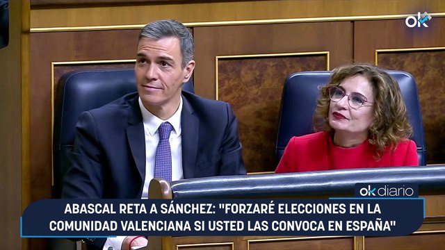 Abascal reta a Sánchez: Forzaré elecciones en la Comunidad Valenciana si usted las convoca en España
