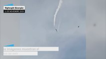 Las imágenes del momento en que un avión militar turco se estrelló en Georgia