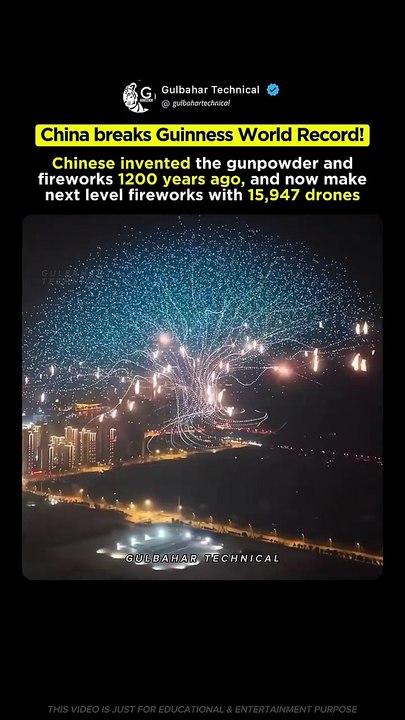 China Breaks Guinness Record With 15,947 Drones! 🚀🎆