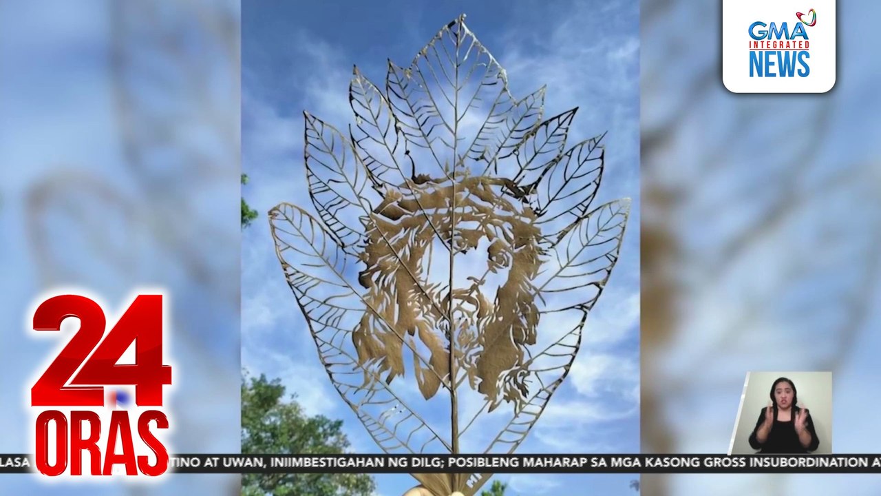 Paggawa ng leaf art, paraan ng isang artist sa Laguna para isulong ang adbokasiya niya tulad ng usapin sa mental health | 24 Oras