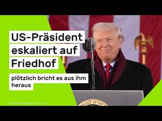 Donald Trump: US-Präsident eskaliert auf Friedhof - plötzlich bricht es aus ihm heraus