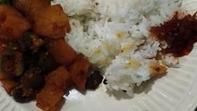 Menu hari Rabu "Sambal goreng kentang ati & ayam bakar + Lalap + nasi