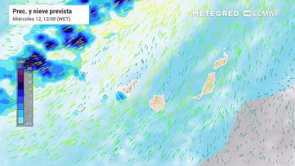 Inminente frente con lluvias intensas en Canarias