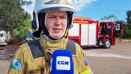 Aspirante fala sobre preocupação em incêndio próximo a posto de combustíveis