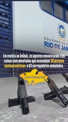 Vídeo mostra vasta quantidade de armas que seria levada para comunidade dominada pelo Comando Vermelho