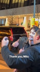 Milo Manheim Arrives At 'A Very Jonas Christmas Movie' World Premiere Party