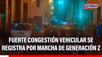 Fuerte congestión vehicular en diversas avenidas por marcha de generación Z