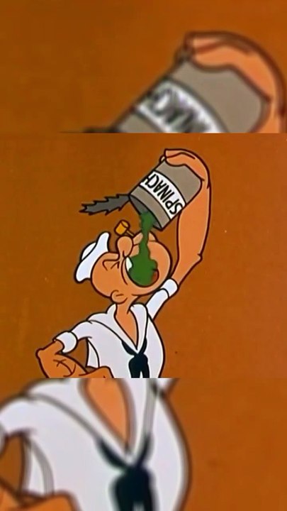 I'm strong to the finish 'cause I eats me Spinach! 💪🥬