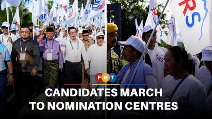 Candidates march to nomination centres as Sabah polls campaign begins