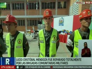 Trujillo | Autoridades y Bricomiles entregan rehabilitado el Liceo Cristóbal Mendoza