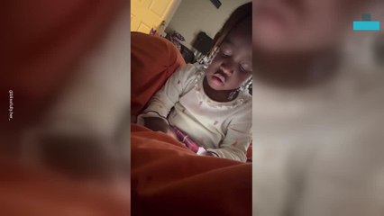 Little Girl Scolds Her Dad for Sleeping During the Day