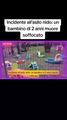 Incidente all'asilo nido: un bambino di 2 anni muore soffocato