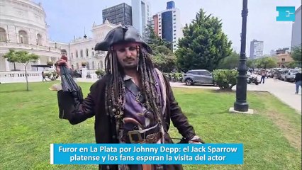 Furor en La Plata por Johnny Depp el Jack Sparrow platense