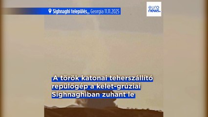 Megtalálták a Grúziában lezuhant török katonai repülőgép feketedobozát