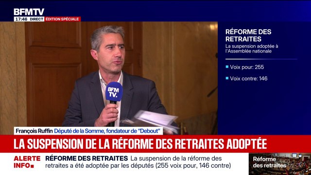 Suspension de la réforme des retraites: pour François Ruffin (Debout), il ne faut pas faire passer ces miettes pour un festin