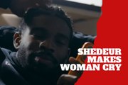 Shedeur Sanders makes a woman cry after informing her that he will change her life